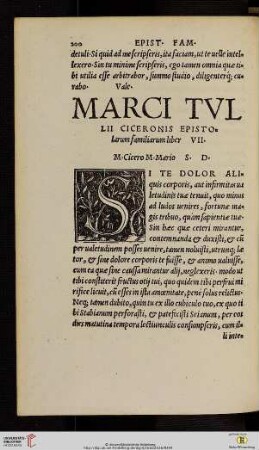 Marci Tvllii Ciceronis epistolarum familiarum liber VII