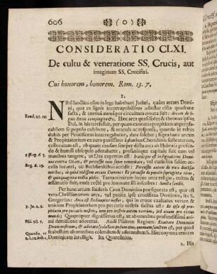 606-616, Consideratio CLXI - CLXIII