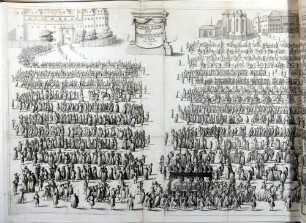 Prozession bei der Beisetzung des Kurfürsten Johann Georg III. in Freiberg
