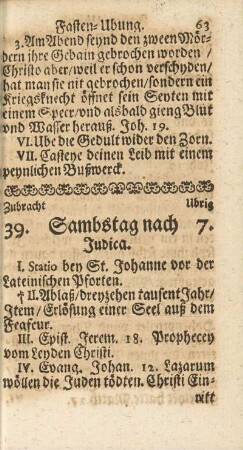 Sambstag nach Judica