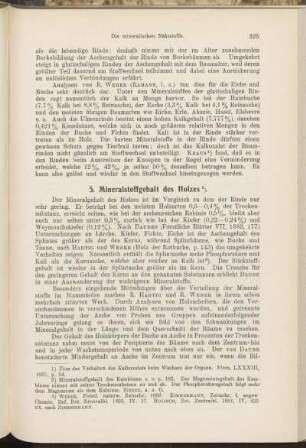 5. Mineralstoffgehalt des Holzes.