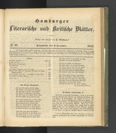 No. 97. 4. Dezember 1852