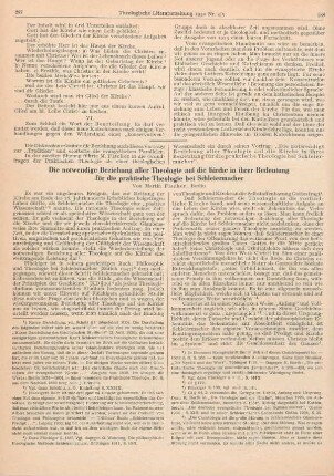 287-300 Die notwendige Beziehung aller Theologie auf die Kirche in ihrer Bedeutung für die praktische Theologie bei Schleiermacher