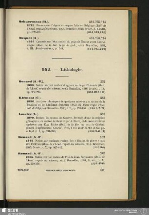 552. - Lithologie