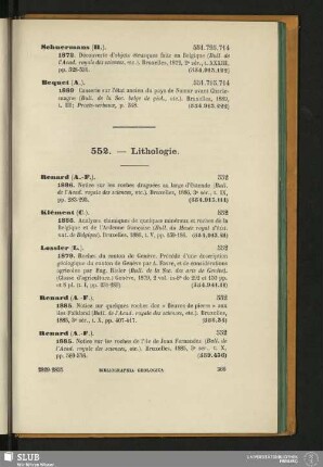 552. - Lithologie