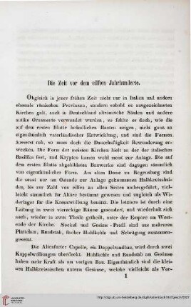 Die Zeit vor dem eilften Jahrhunderte