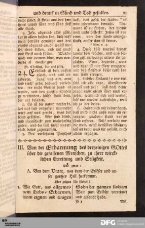 III. Von der Erbarmung [...].