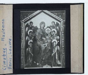Cimabue, Madonna mit Kind und Engeln in Majestät (Paris Louvre INV 254)
