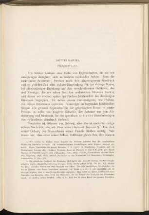 Drittes Kapitel. Praxiteles.