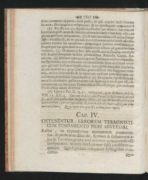 Cap. IV. Ostenditur, Errorem Terministicum Fundamento Fidei Adversari.