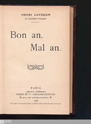 Bon an, mal an