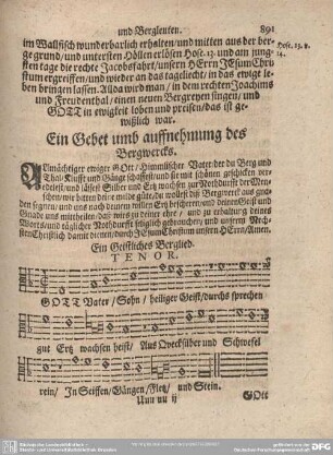 Ein Geistliches Berglied.