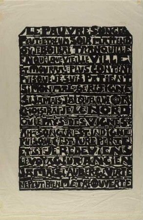 "Le Pauvre Songe" (Schriftblatt mit Gedicht von Arthur Rimbaud)