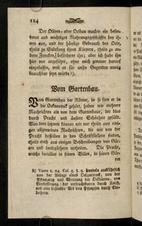 124-134, Vom Gartenbau