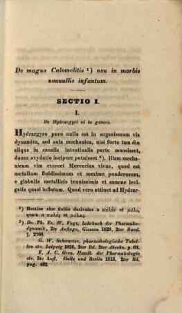 De magno calomelitis usu in morbis nonnullis in fantum : diss. inaug.