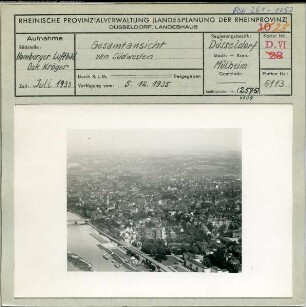 Mülheim a. d. Ruhr, Gesamtansicht von Südwesten