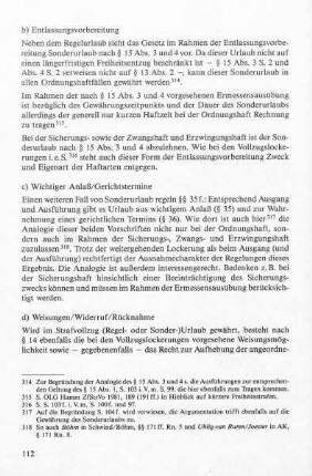 d) Weisungen / Widerruf / Rücknahme