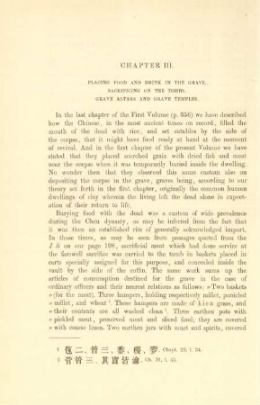 Chapter III. Placing food and drink in the grave. Sacrificing on the tombs. Grave altars and grave temples
