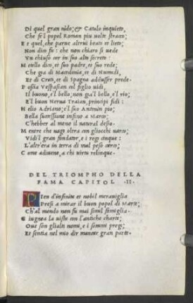 Del Triompho Della Fama Capitol II.
