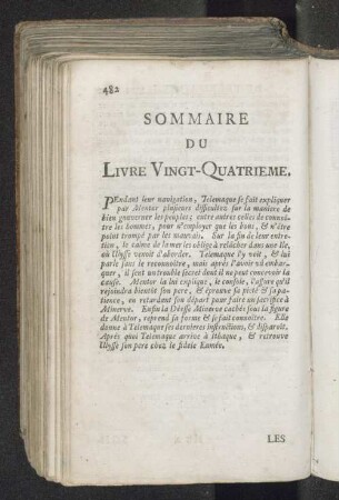 Sommaire du livre vingt-quatrieme.