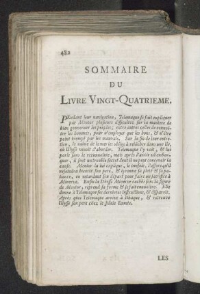 Sommaire du livre vingt-quatrieme.