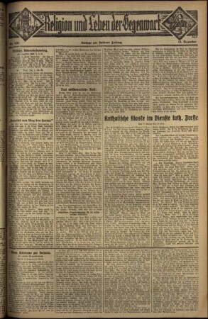 Dritte Ausgabe vom Sonntag, den 14. Dezember 1930.