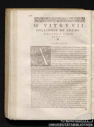 M. Vitruvii Pollionis De Architectura Liber Sextus.