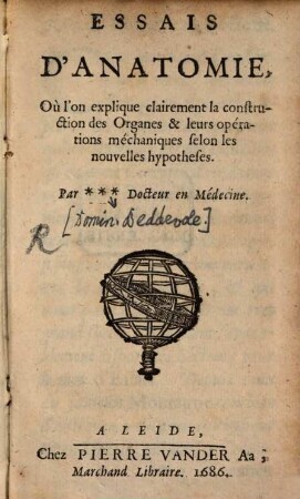 Essais d'Anatomie ...