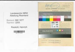 Entnazifizierung Heinrich Raukohl , geb. 22.04.1899 (Polizist)
