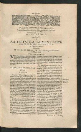 Analysis Epistolae Ad Hebraeos