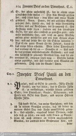 Zweyter Brief Pauli an den Timotheus