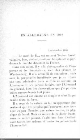 En Allemagne en 1908