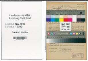 Entnazifizierung Walter Freund , geb. 19.07.1904 (Steiger)