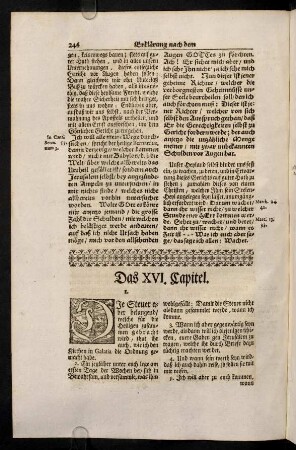 246-257, Das XVI. Capitel
