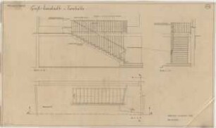 Grund, Peter; Groß - Umstadt; Volksschule und Turnhalle - Treppe (Detail)