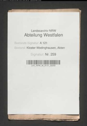 Heberegister der Rezeptur Werl.