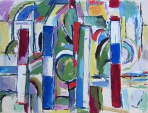 Landschaft mit Bäumen abstrahiert I