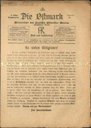 Monatsblatt des Deutschen Ostmarken-Vereins. 23. Jahrgang 1918