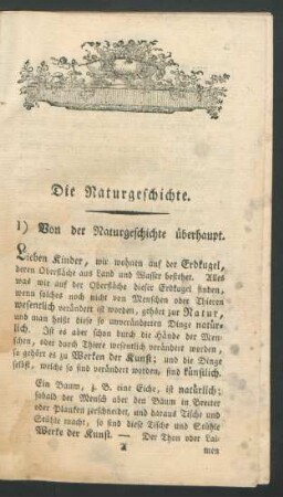 Die Naturgeschichte