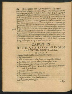 Caput IX. De His Quae Levamini Inopiae Habentur Contraria.