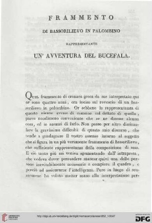 4: Frammento di bassorilievo in palombino rappresentante un'avventura del Bucefala