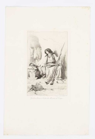 Gardeuse d’armes à l’entrée du Monastère de Cettigne, Blatt 1 der Folge "Montenegro"