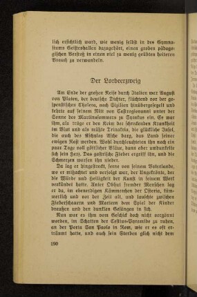 Der Lorbeerzweig