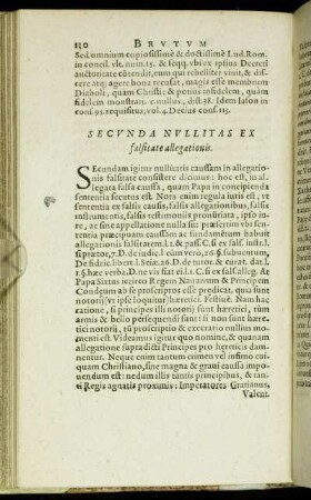 Secunda Nullitas Ex falsitate allegationis.