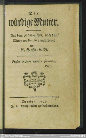 Die würdige Mutter
