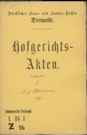 Zütterich (Züttrich, Zittrich), Drost Jakob Henrich gegen Meier zu Ottenhausen - Schuldforderung