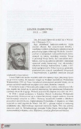 9: Leszek Dąbrowski : 1911 - 1995
