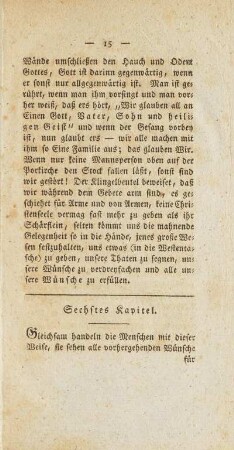 Sechstes Kapitel