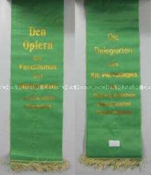 Kranzschleife der Demokratischen Bauernpartei Deutschlands