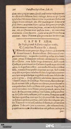 Caput XXIII. De Stylo grandi histarico ejusque vitiis